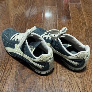 Skechers Navy and Tan Lace-Up Sneakers